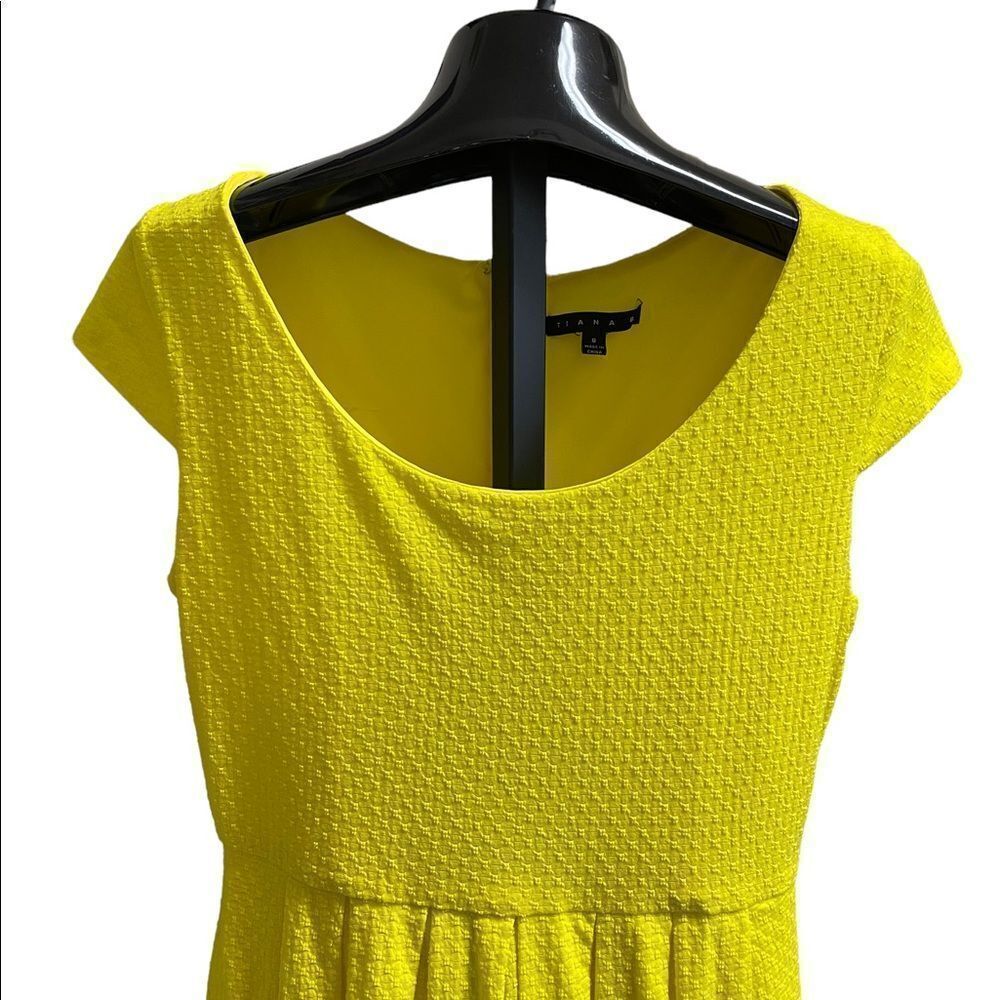 Lemon Yellow Dress with Cap Sleeve, Sz 8 - Picture 3 of 6